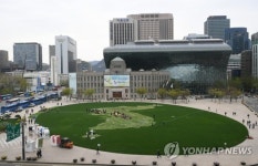 서울광장에 새겨진 평화의 꽃밭