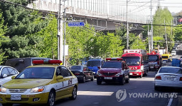 광주 북부소방서 소방차 길터주기 훈련