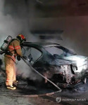 제2영동고속도 곤지암터널서 BMW 화재…교통정체(종합)