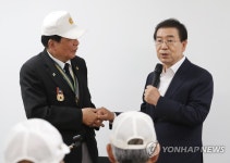 박원순, 6.25참전 유공자회 방문