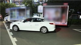 선거유세 차량 교통안전 위협…명당에 밤샘 불법주차