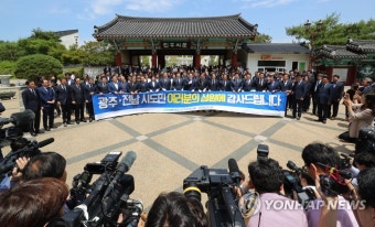 당선인사하는 민주당 광주·전남 당선인들