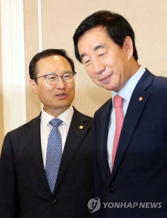 홍영표-김성태 원내대표 교섭단체 회동