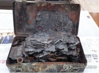 화재로 불에 탄 지폐