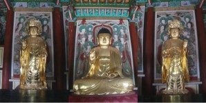 대구 동화사 목조아미타여래삼존상 보물 지정 예고