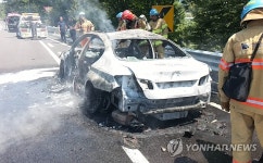 주행 중 또 화재…잿더미 된 BMW 520d