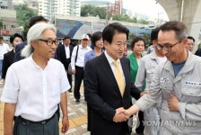 금속노조 한진중공업 방문한 정동영 신임대표