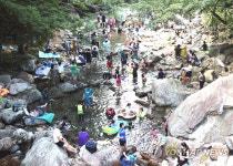 무주 덕유산 구천동계곡 인산인해