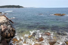 뜨거운 동해 바다 수온 28도