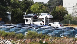 평택으로 이동 중인 BMW 리콜 차량