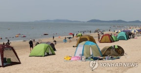 대천해수욕장 막바지 피서객