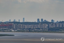 파주에서 보이는 인천 송도국제도시