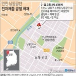 [그래픽] 인천 남동공단 세일전자 공장 화재