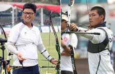 -아시안게임- 양궁 김우진·이우석, 결승 맞대결…금·은메달 확보(종합)