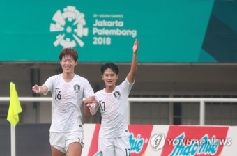 [아시안게임] 60ｍ 드리블 이승우·J리그 골잡이 황의조…'손흥민 눈물 뚝!'
