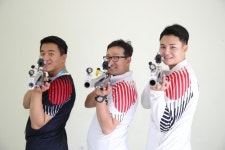 최영전·천민호·이원규, 300ｍ 스탠더드 소총 단체전 2위