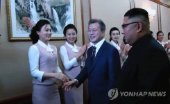 [평양정상회담]문재인 대통령, 백화원 도착
