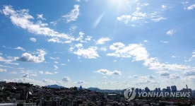 추석 연휴 마지막 날, 쾌청한 하늘