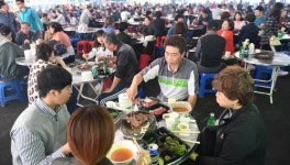 부산 기장군 철마면 한우 숯불구이축제 개막