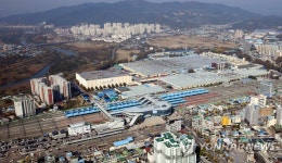 광주 송정역과 금호타이어 광주공장