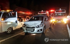 통영대전고속도로 5중추돌…경상자 발생