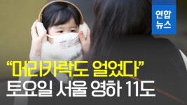 [영상] 머리카락도 얼었다…토요일 서울 최저 영하 11도