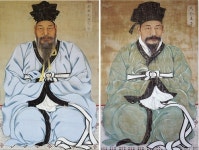 조선말기 왕실화가 채용신 그린 공자·주자 영정 경상대에 기증