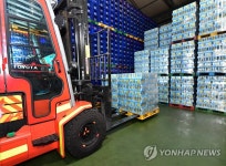 오비맥주의 새로운 발포주 필굿 이천 공장서 첫 출고