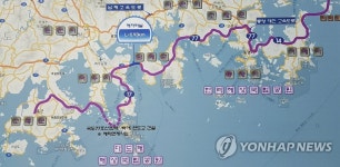 국도 77호선 단절구간인 남해∼여수 해저터널 사업계획도