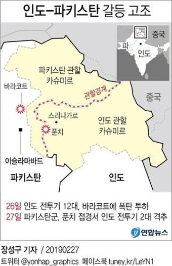 70년 싸워온 '앙숙' 인도·파키스탄…핵심은 카슈미르 영유권