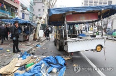 철거되는 영등포역앞 노점