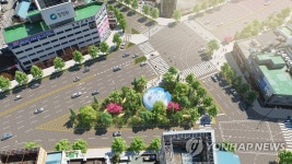 전주 금암광장에 분수정원 조성