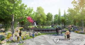 전주시 금암광장에 분수정원 조성
