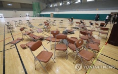 현대중공업 주총 열린 울산대 체육관