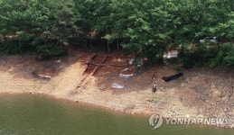 보성 주암호에서 발견된 백자 가마터