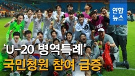 [영상] 'U-20 축구대표팀 병역특례' 국민청원 참여 급증…병무청 입장은