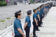 출입 통제된 광화문 광장