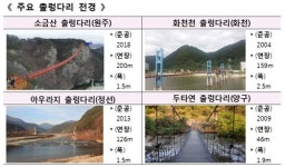 강원도 내 출렁다리 안전관리 흔들…17개 관리실태 점검