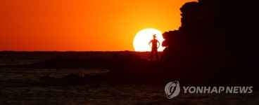 태안 구례포 해수욕장 낙조 장관