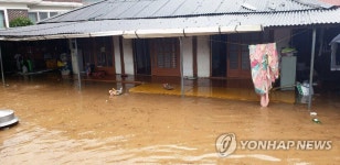 물에 잠긴 완도 주택