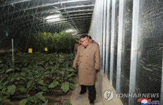 북한 김정은, 경성군 중평남새온실농장·양묘장 건설장 시찰