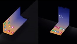 삼성전자, 가로로 반 접히는 새로운 형태 폴더블스마트폰 공개(종합)