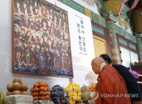 국외 유출됐던 조선 불화 신중도 60년 만에 범어사 귀환