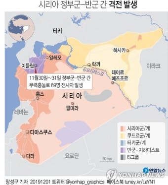 시리아 이들립서 정부군-반군 이틀간 치열한 교전…