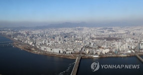 찬공기에 물러간 미세먼지
