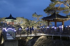 [카메라뉴스] 금강 배경으로 달빛 산책하는 충북 영동 강선대