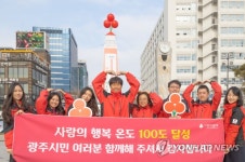 광주 사랑의 온도탑 목표액 조기 달성 101.6도
