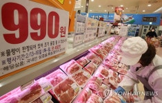 코로나19 영향‥돼지고깃값 하락