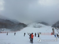 무주덕유산리조트의 설경