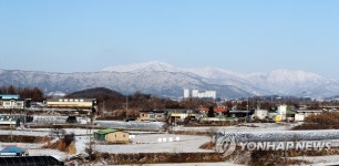 눈 쌓인 내포신도시 주변 풍경
